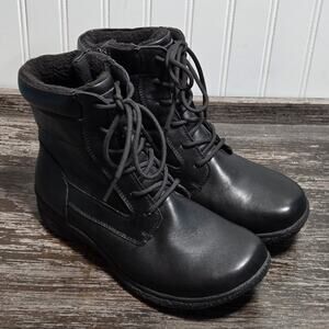 Propet Women's Black Helena Leather Waterproof Comfort Ankle Boots Size 9